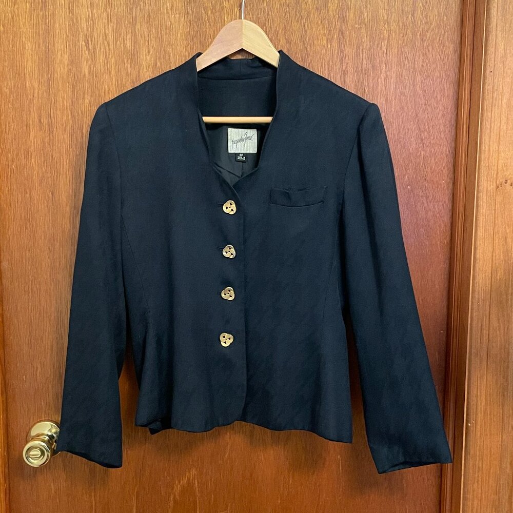 Vintage Jaqueline Ferrar Navy Blazer Size 8P